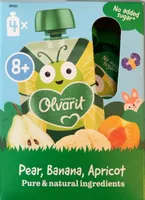 Poire, banane, abricot