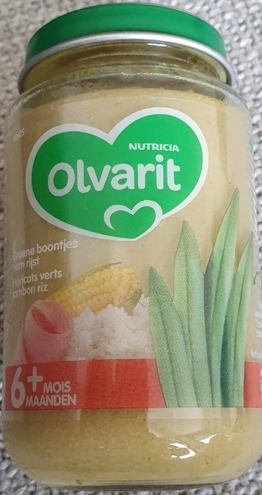 Olvarit groene boontjes ham rijst