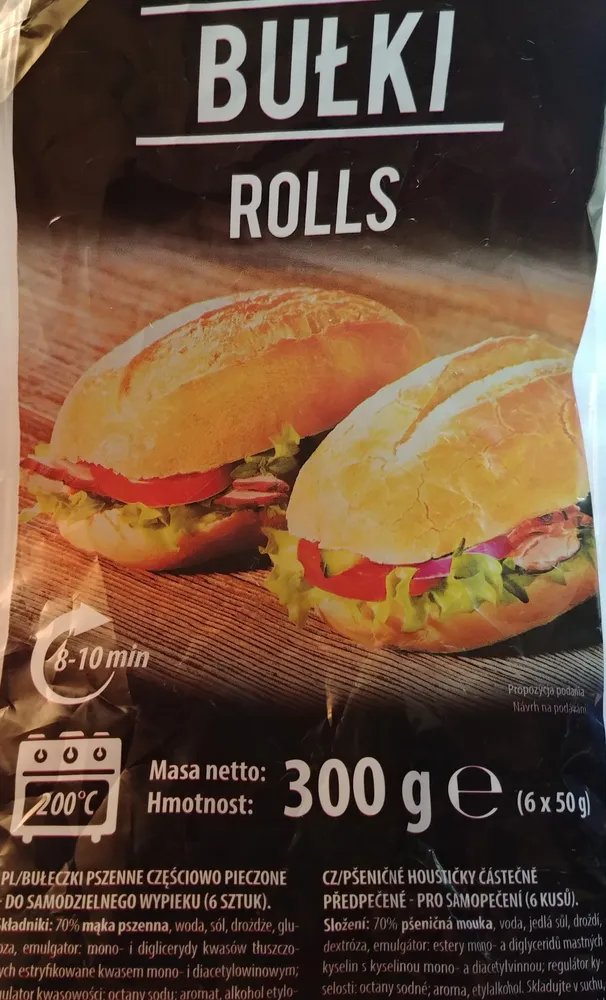 Bułeczki pszenne częściowo pieczone - do samodzielnego wypieku.