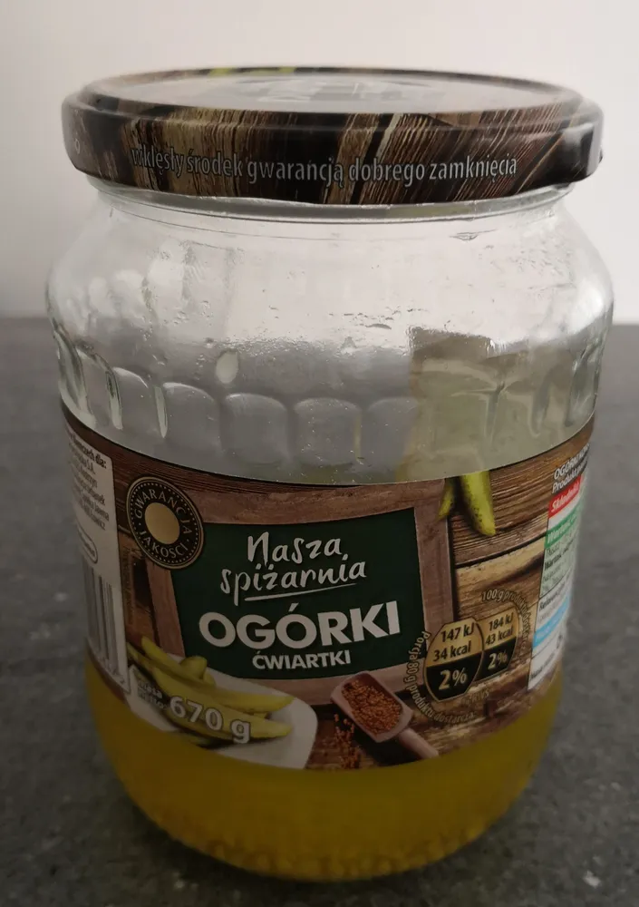Ogórki ćwiartki