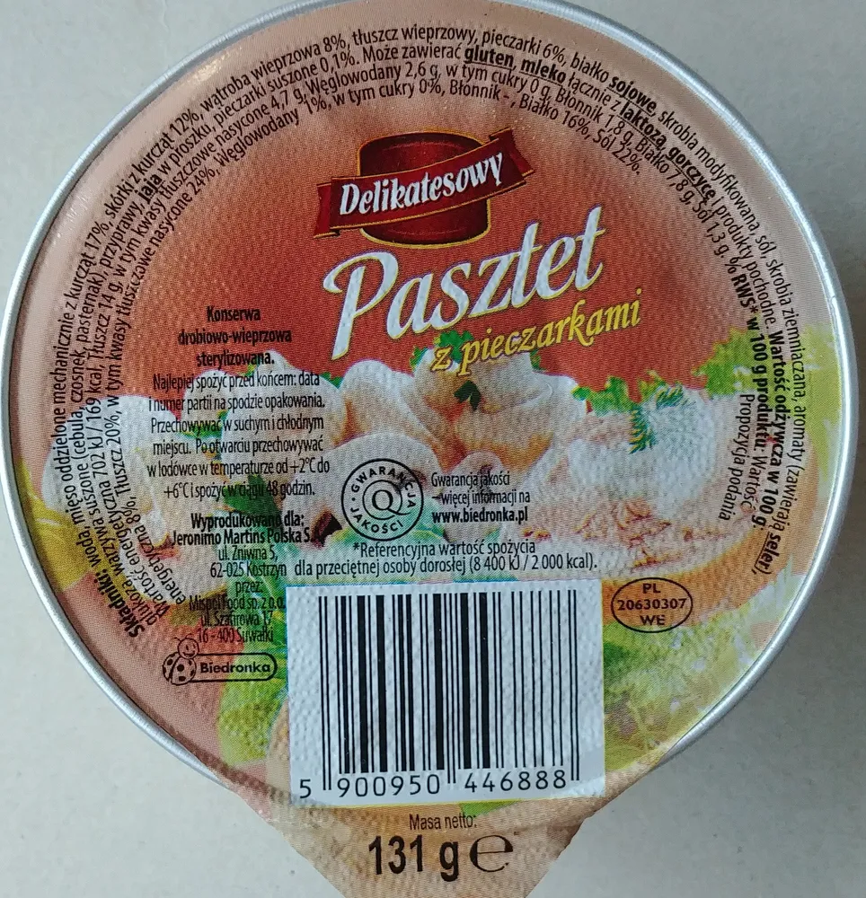 Pasztet z pieczarkami