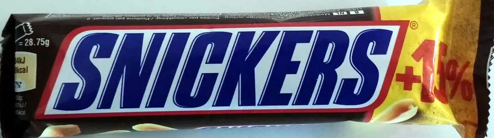 Snickers +15%