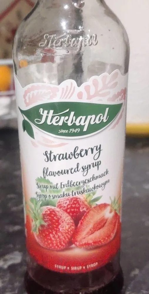 Strawberry flavoured syrop