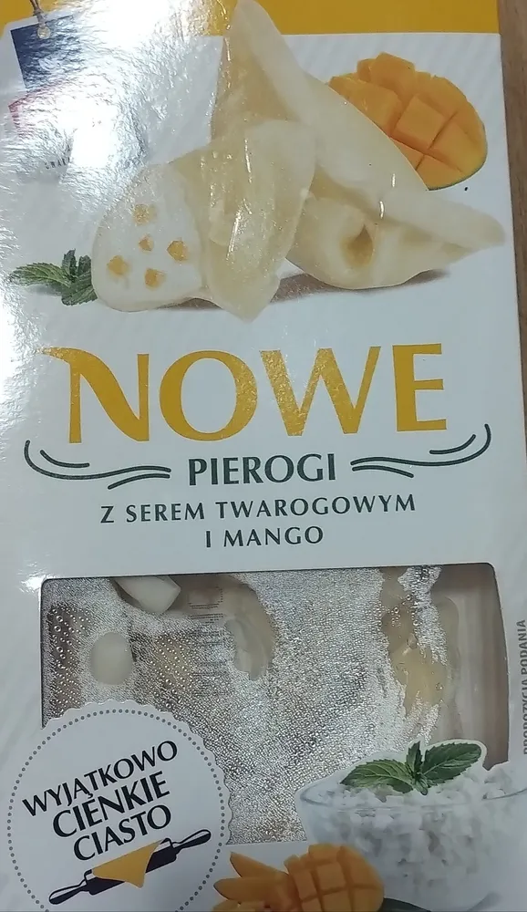 Pierogi z serem twarogowym i mango