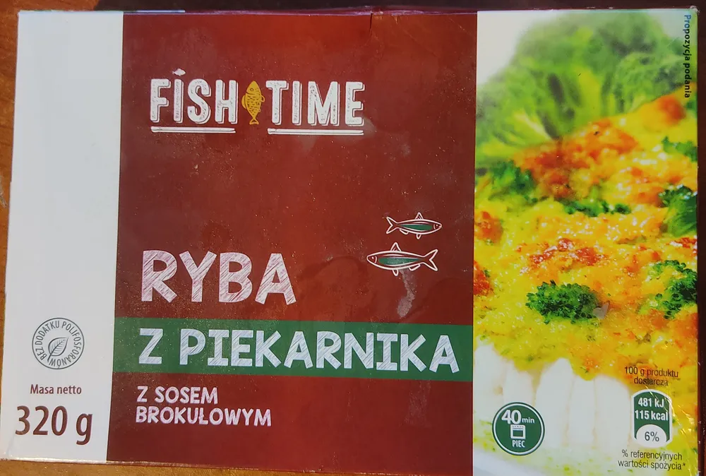 Ryba z piekarnika z sosem brokułowym