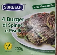 Burger spinaci e piselli