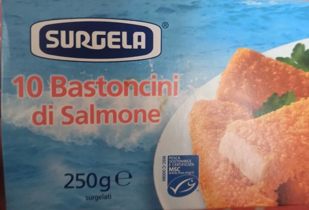 Surgelati bastoncini di salmone