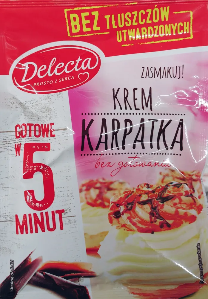 Krem karpatka bez gotowania w proszku