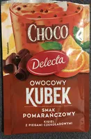 Owocowy Kubek Choco kisiel o smaku pomarańczowym z piegami czekoladowymi