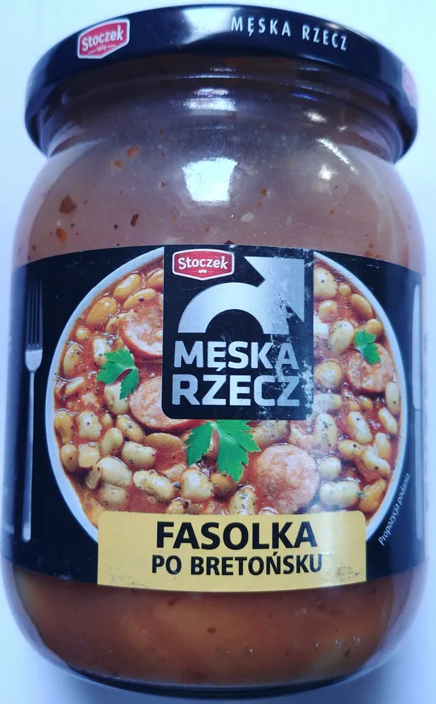 Fasolka po bretońsku z dodatkiem kiełbasy