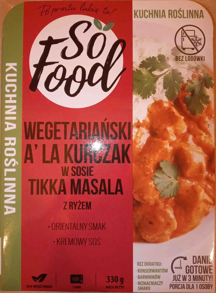 Wegański a'la kurczak w sosie tikka masala