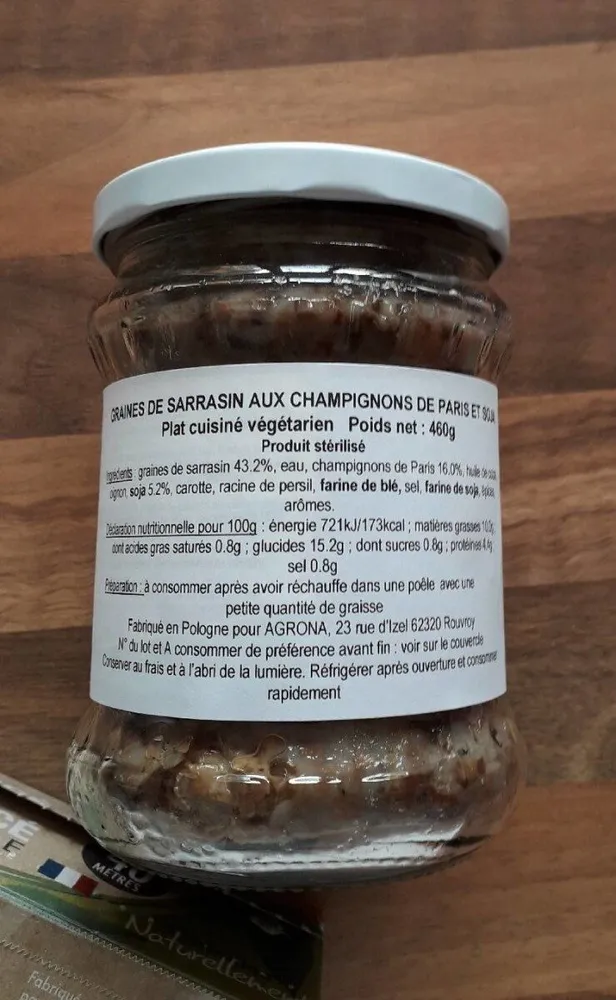graines de sarrasin aux champignons