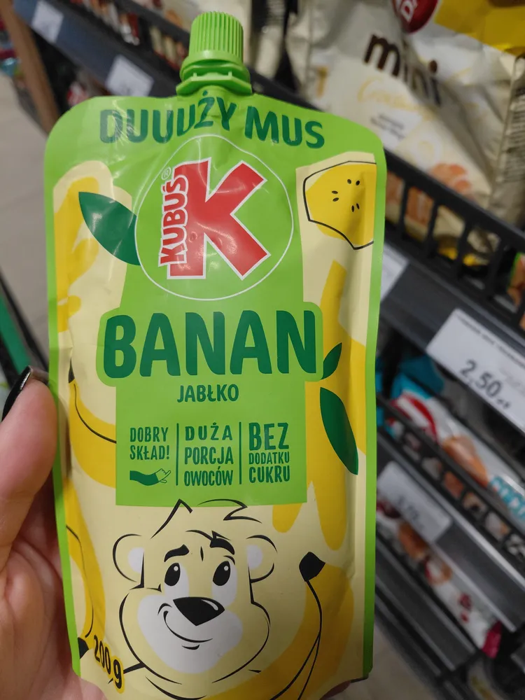 Duży Mus Banan Jabłko