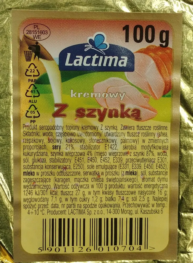 Kremowy z szynką