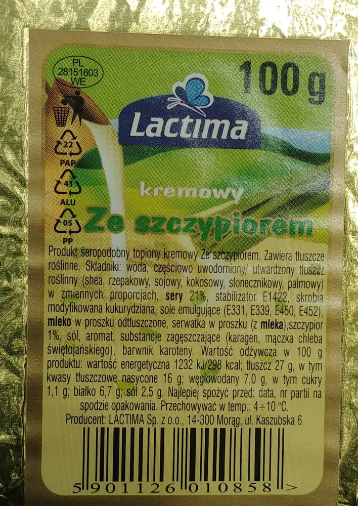 Kremowy ze szczypiorkiem
