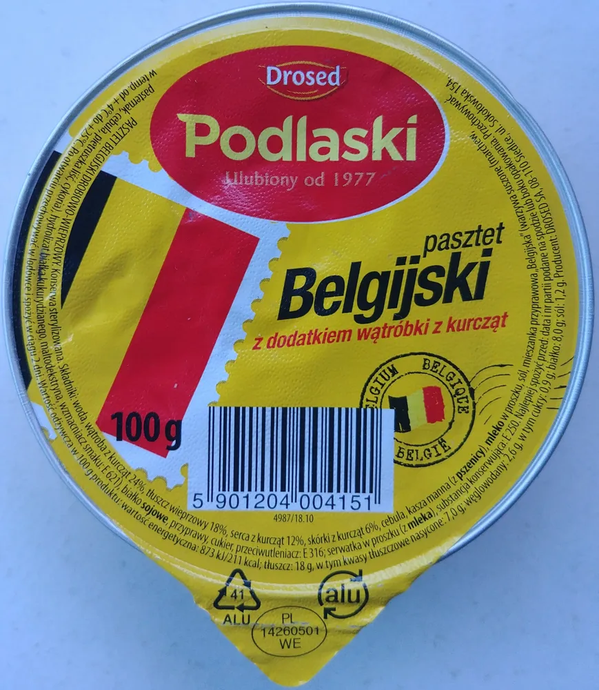 Pasztet Belgijski z dodatkiem wątróbki z kurcząt