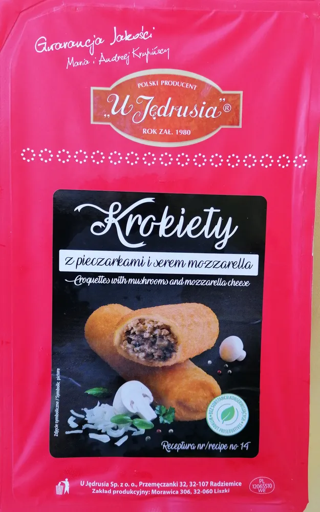 Krokiety z pieczarkami i serem mozzarella