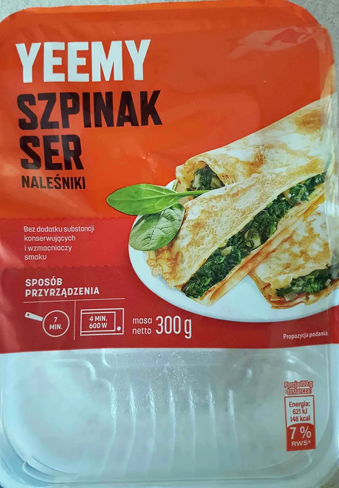 Szpinak Ser Naleśniki