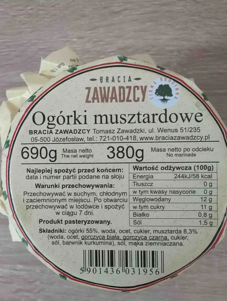 Ogorki musztardowe