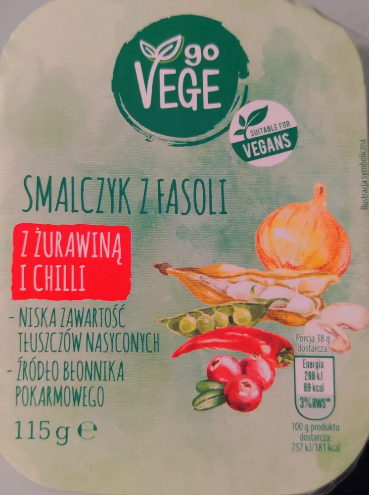 Smalczyk z fasoli z żurawiną i chilli