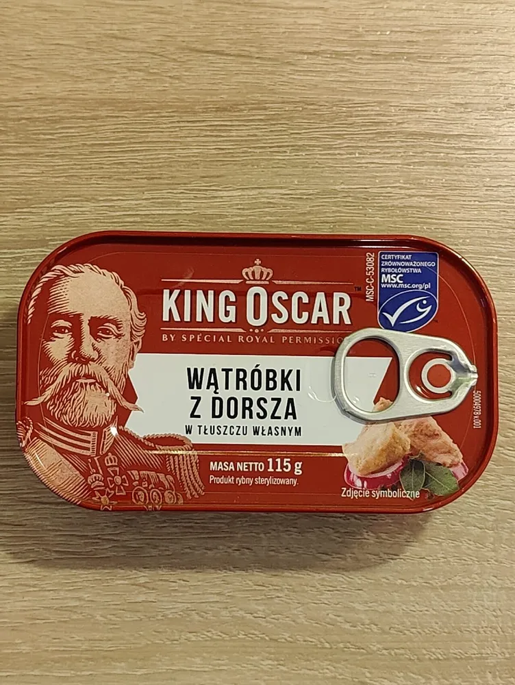 Wątróbki z dorsza w tłuszczu własnym
