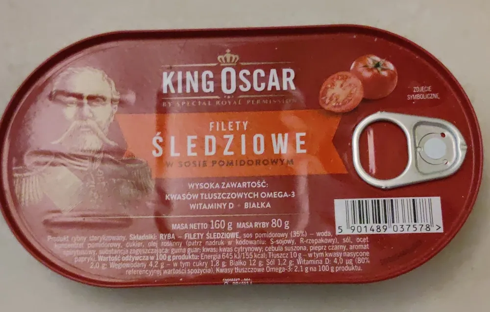 Filety śledziowe w sosie pomidorowym