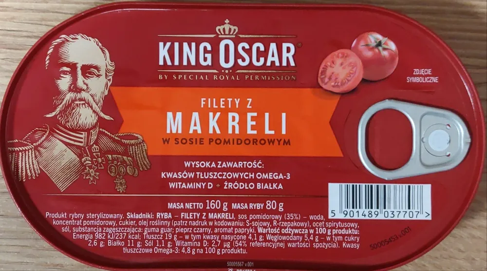 Filety z makreli w sosie pomidorowym