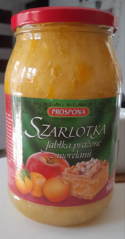 Szarlotka jabłka prażone z morelami