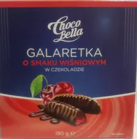 Galaretka o smaku wiśniowym w czekoladzie