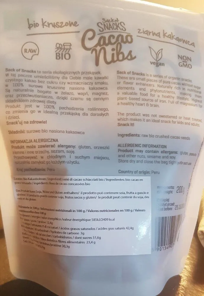 Cacao Pulver Raw Unik Food 200 G økologisk