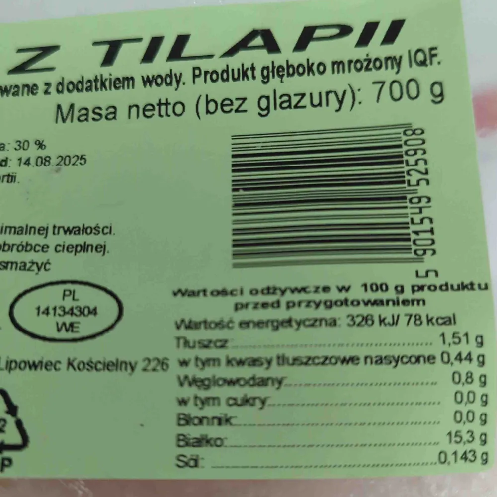 Filet z tilapii