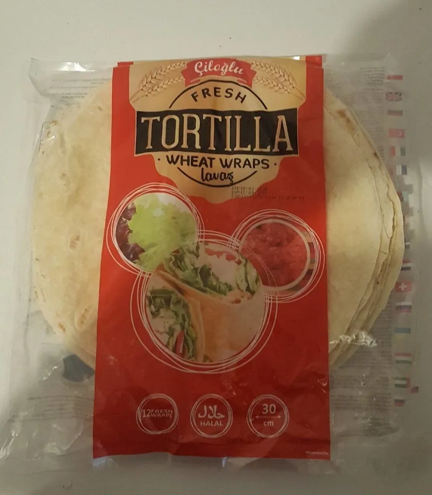 Fresh Tortilla wheat wraps lavaş