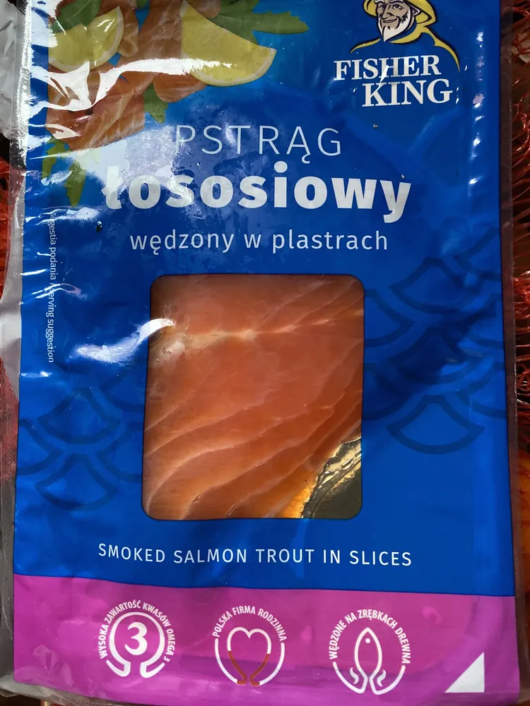 Pstrąg łososiowy wędzony w plastrach