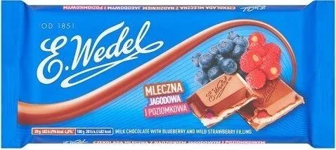 E. Wedel Milk Chocolate with Blueberry and Wild Strawberry Filling