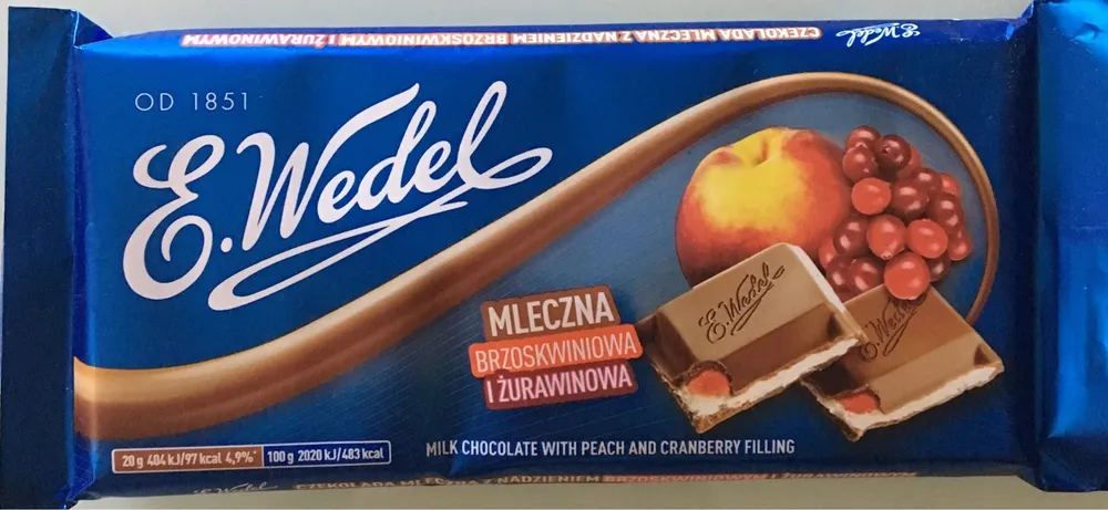 Czekolada Mleczna Brzoskwiniowa I ?urawinowa 100 G