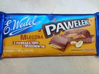 Czekolada mleczna z nadzieniem z pawełka toffi i orzechowym