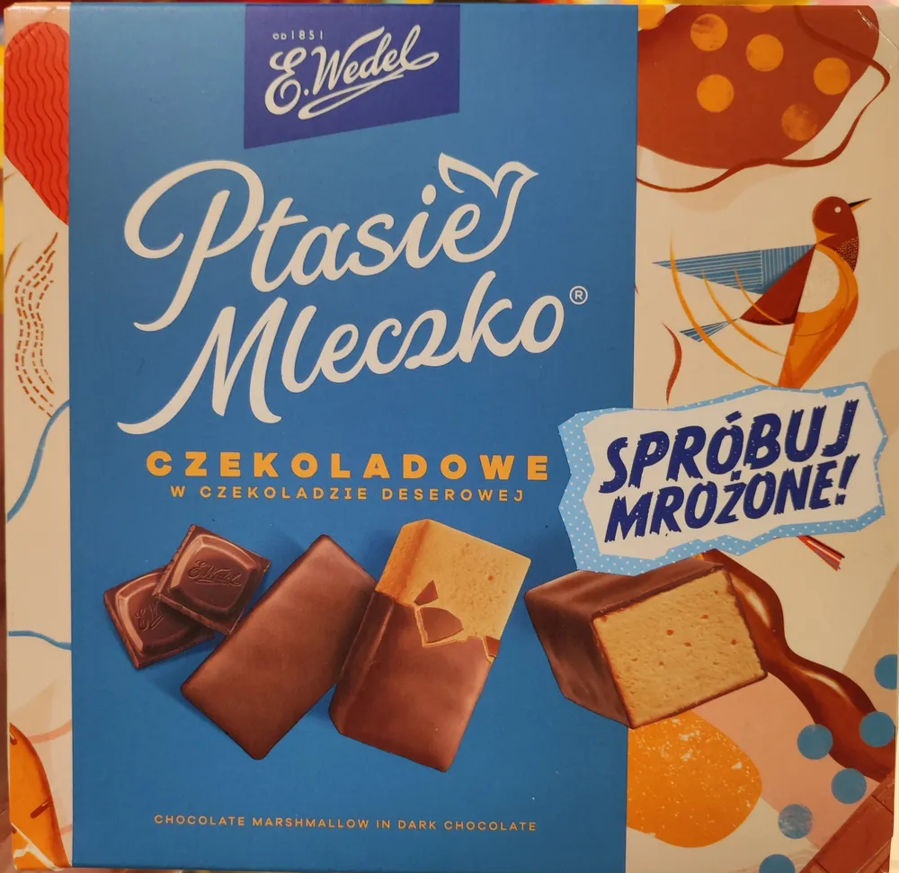 Ptasie mleczko czekoladowe w czekoladzie deserowej