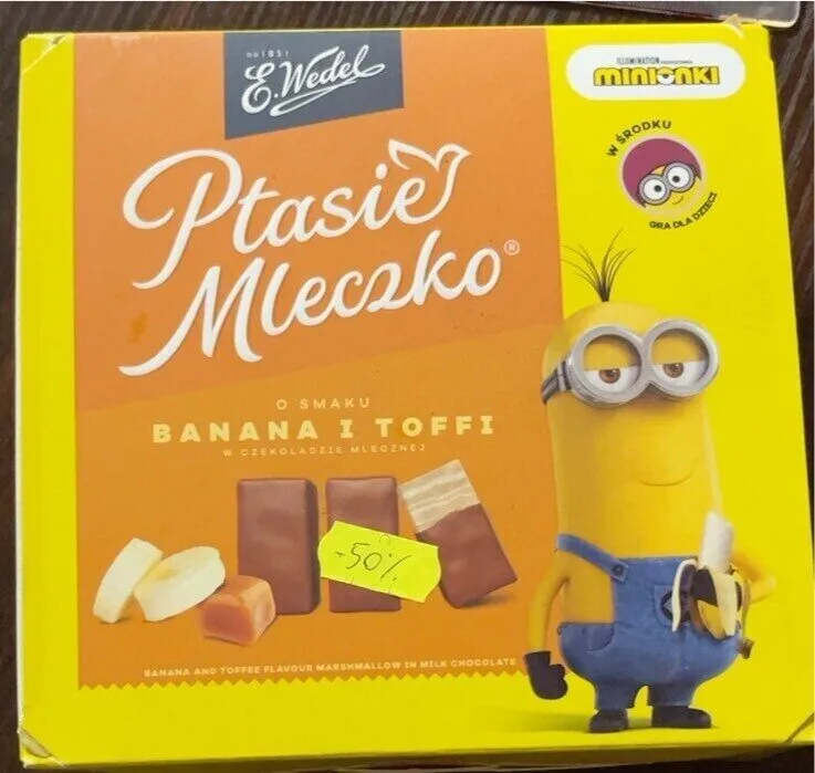 Ptasie Mleczko o smaku banana i toffi