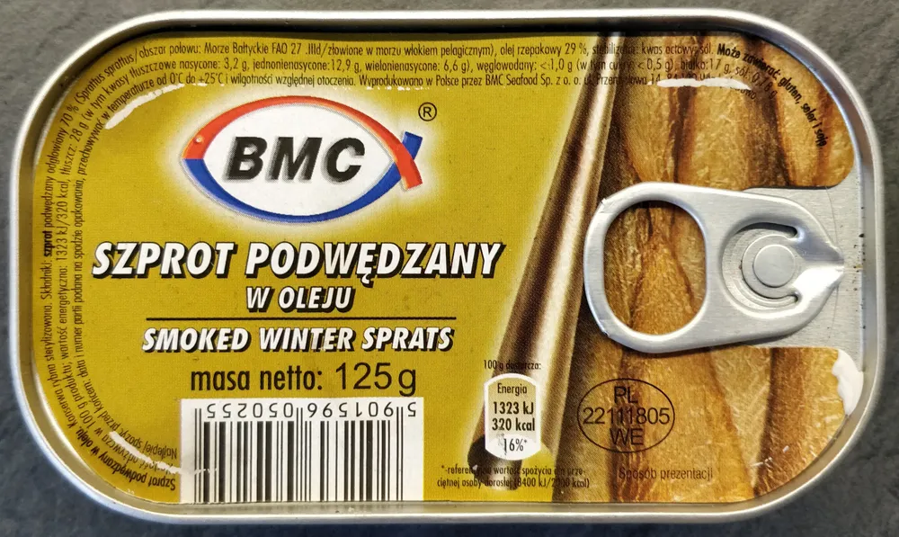 Szprot podwędzany w oleju
