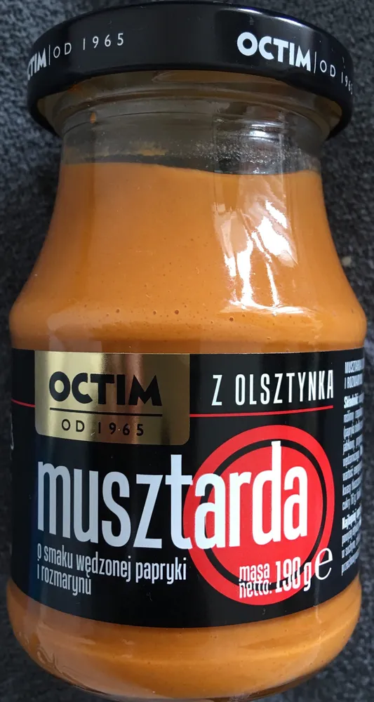 Musztarda o smaku wędzonej papryki i rozmarynu