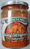 Boeuf Strogonow z makaronem