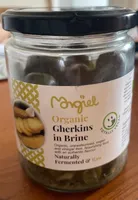 organic gherkins in brine