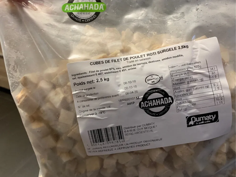 Poulet en cube