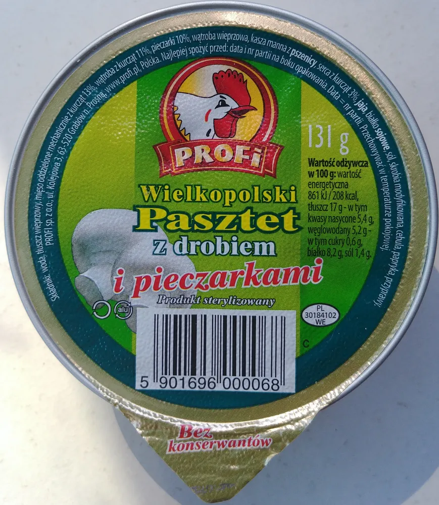 Wielkopolski Pasztet z drobiem i pieczarkami