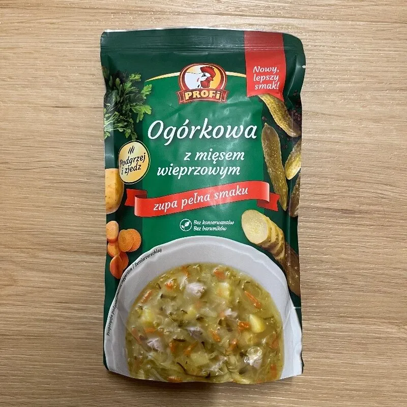 Ogórkowa z mięsem wieprzowym