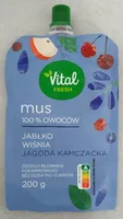 Mus 100% owoców Jabłko Wiśnia Jagoda kamczacka
