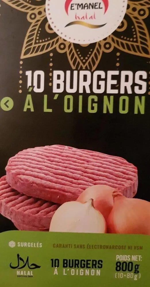 10 burgers à l'oignon