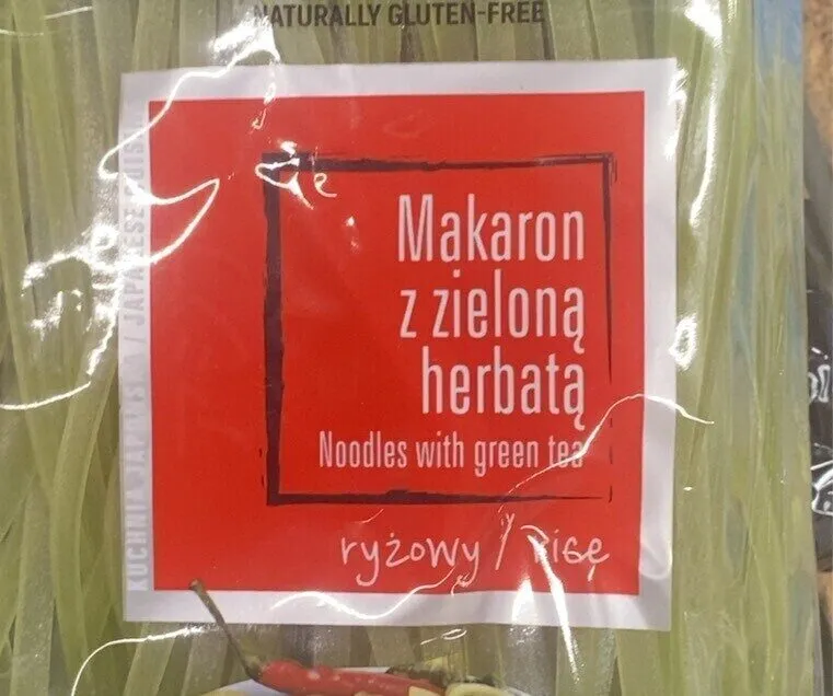 Makaron z zielona herbatą