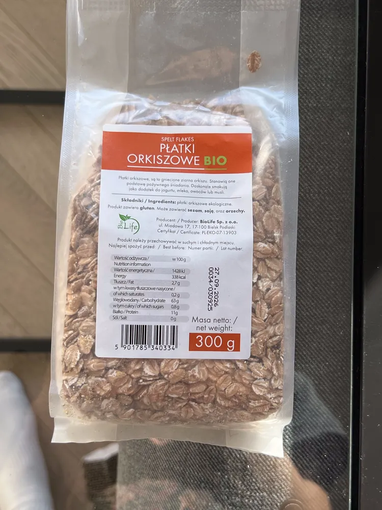 Płatki orkiszowe bio