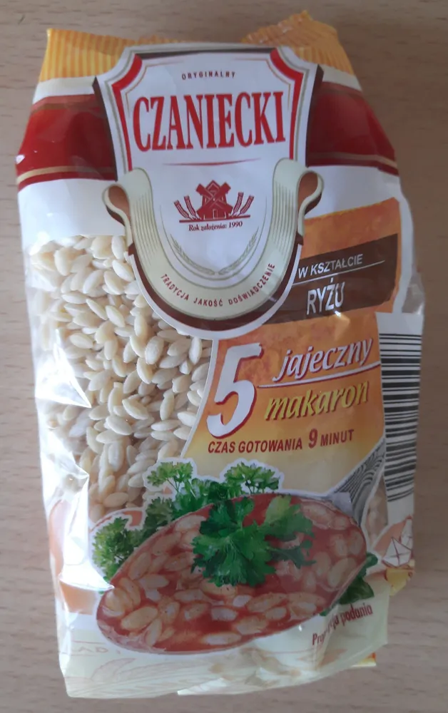 Makaron 5-jajeczny w kształcie ryżu
